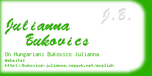 julianna bukovics business card